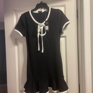 Charming Black and White Dress